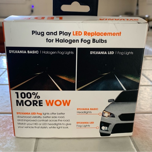 Sylvania LED Fog Lights Bulb Set Size 9145/9140 New 6K White Plug N Play - Picture 3 of 4